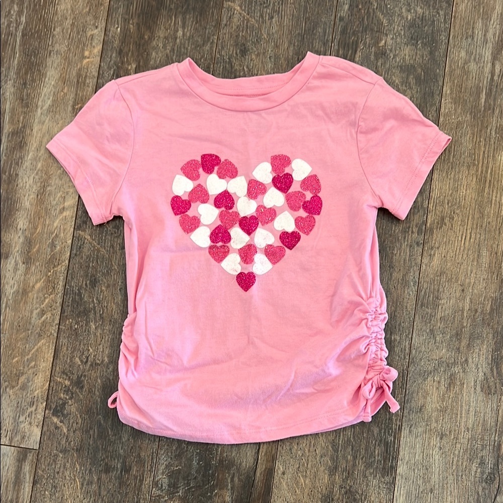 Dkny Pink Short Sleeve Tee with Heart Design